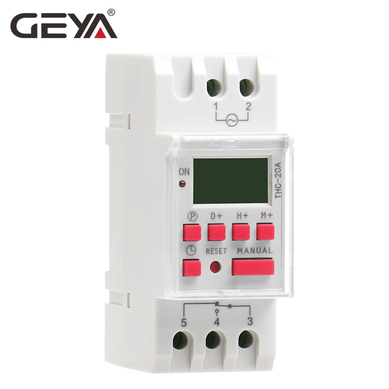 GEYA THC-20A программируемый таймер с батареей 7 дневный переключатель времени 20A DC таймеры 12V 24V110V 220V 240V