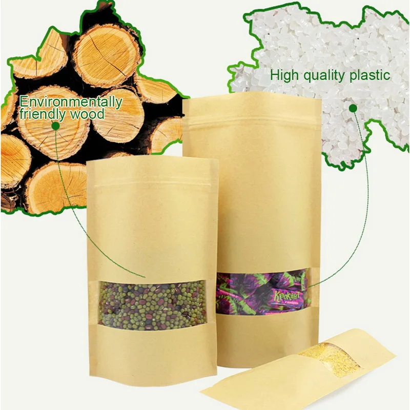 50 шт. пакеты из крафт бумаги для подарков конфет|Подарочные сумки и упаковка| |