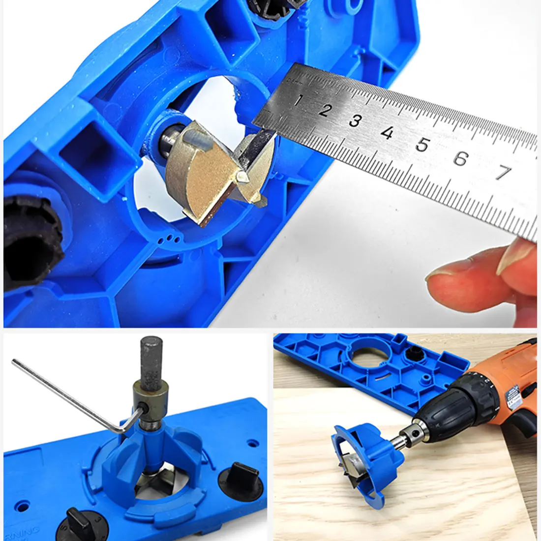 

Bit Wood Cutter Carpenter And 35MM Concealed Cup Style Hinge Jig Boring Hole Drill Guide Woodworking Tools DIY