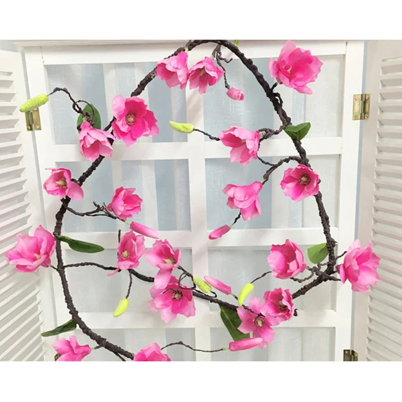 Искусственный цветок растение свадебная брошь магнолии лозы искусственный для