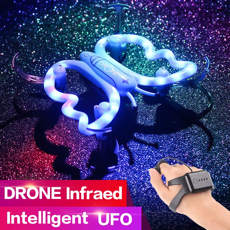 Квадрокоптер с защитой от столкновений мини НЛО ру Дрон инфракрасной индукцией