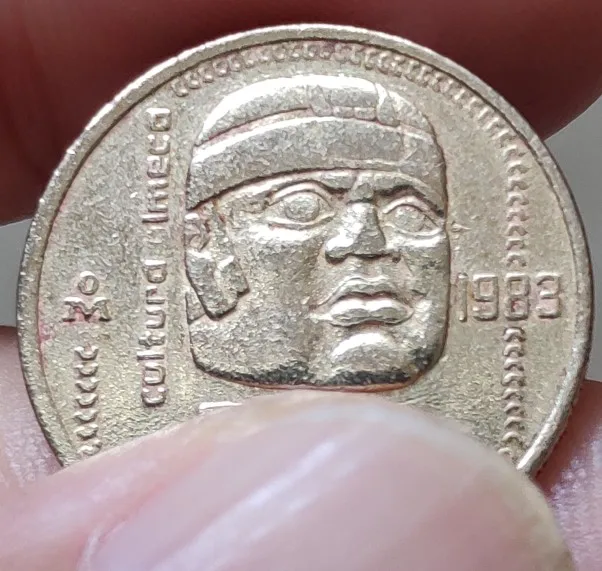 20 мм Мексика, настоящая монета, оригинальная коллекция