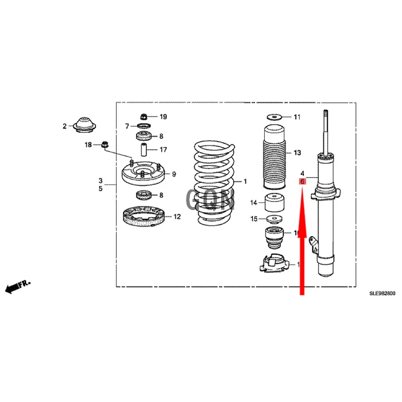 

Front shock movement 2011-Hon daO DY SS EY Nitrogen damper for electric vehicles, central shock core shock absorber rear