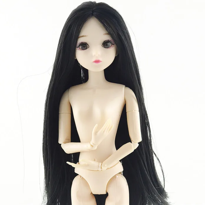 STYLE 7 1/6 BJD куклы 20 шарниров куклы 4D глаза 30 см кукла длинные волосы парик женский голый обнаженный тело куклы игрушки для девочек игрушки для детей - Цвет: STYLE 7