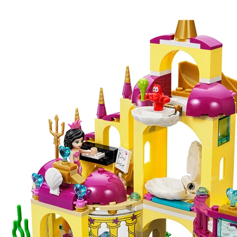 

Frozen Snow World 41063 41148 Princess Ariel s Undersea Palace The Mermaid Castle 400pcs Building Blocks Toys For Children Gift