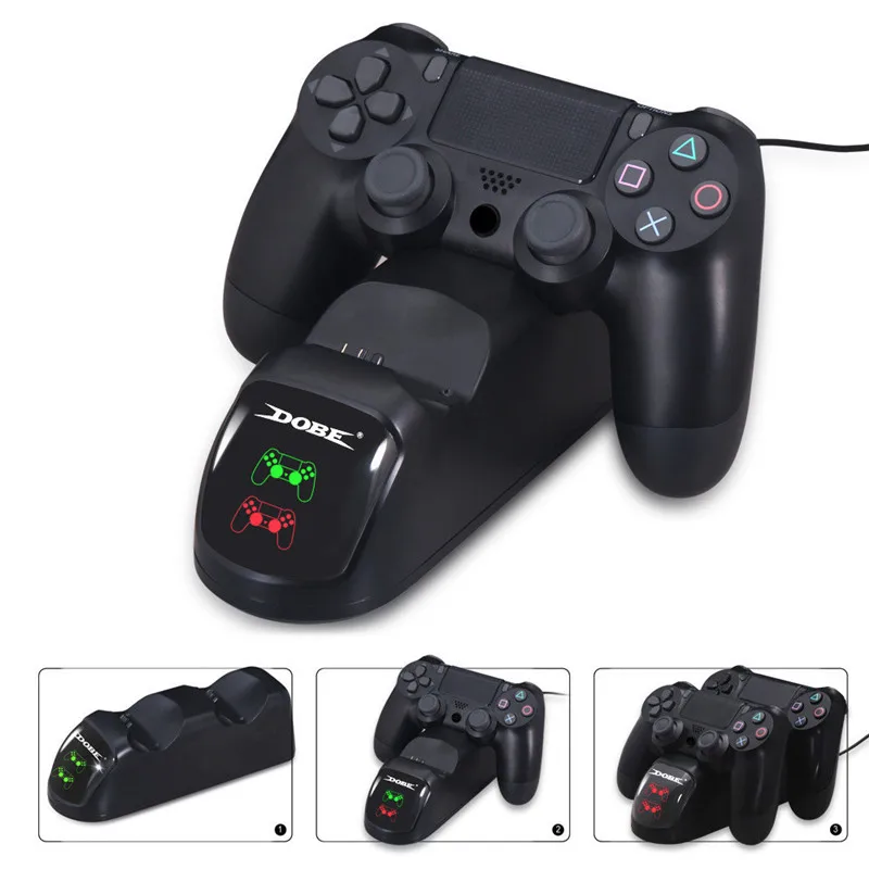 Быстрая зарядная док станция для контроллера PS4 двойная подставка игровой