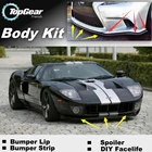 Дефлектор губ на бампер для Ford GT, передний спойлер, юбка для фанатов TopGear, тюнинг автомобиля, обвес, полоска