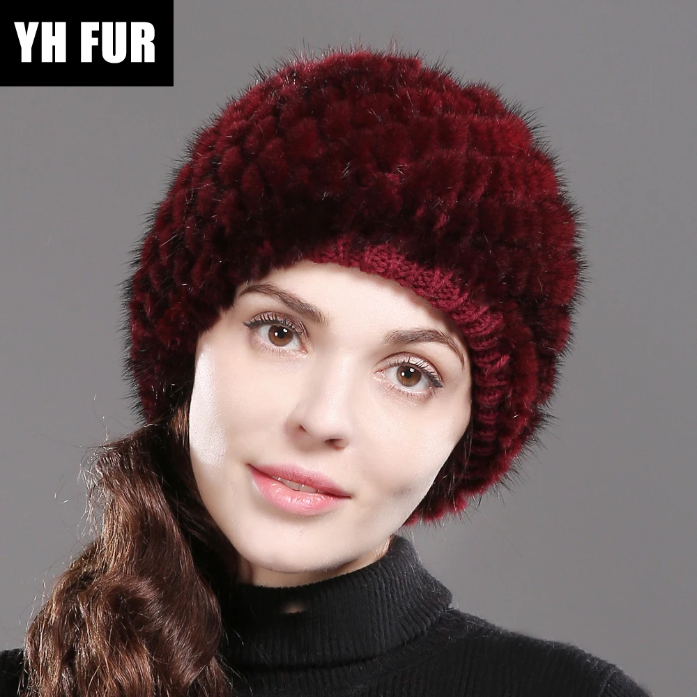 Сапоги для русской зимы женские хорошей эластичностью настоящие норковые