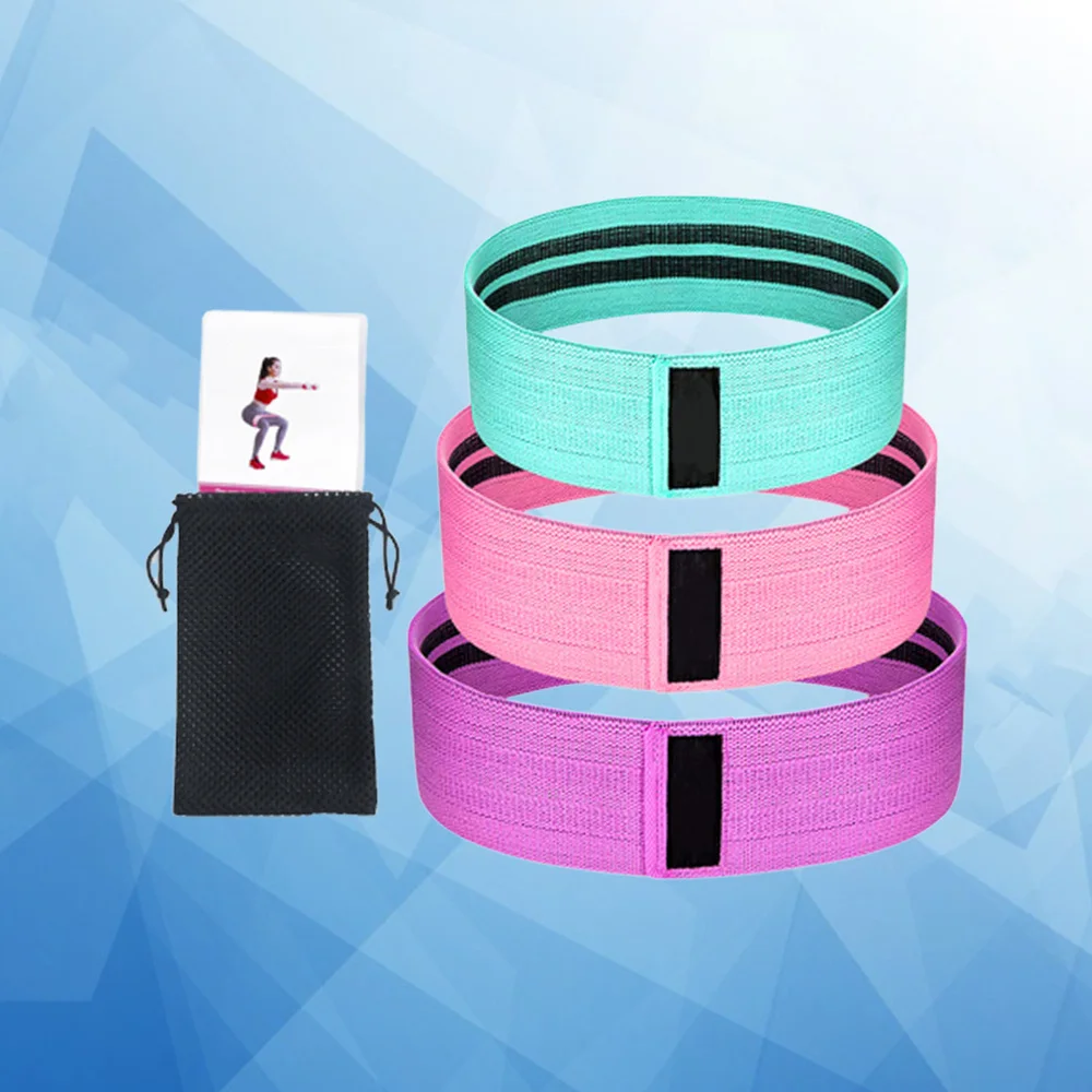 

1 Set Anti-Slip Hip Elastic Band Bodybuilding Resistance Belt for Leg Exercises Butt Lifting Active Squats Exercise Workout