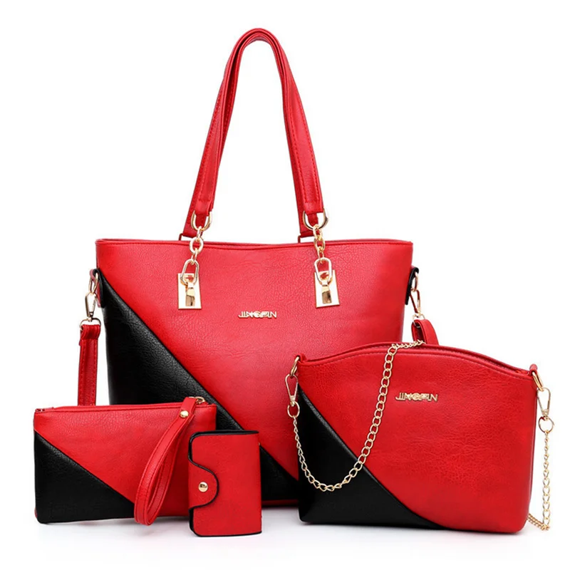 

High Quality Women's Bag Composite Bag 4 Piece Set Handbag Leather Shoulder Messenger Bag Diagonal Composite Bag LuxurTote Bag
