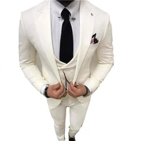 handsome one button groomsmen peak lapel groom tuxedos men suits weddingprom best blazer jacketpantsvesttie b314