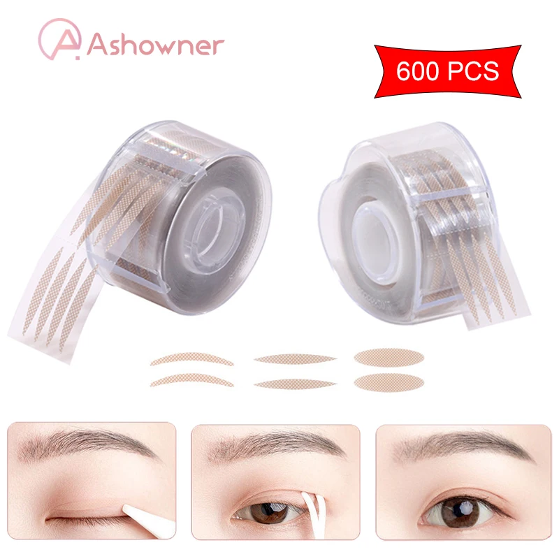 

600Pcs Invisible Double Eyelid Sticker Lace Eye Lift Strip Transparent Gauze Mesh-Lace Tape Self-Adhesive Stickers Eye Tape Tool