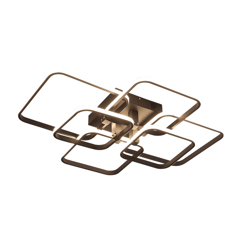 

APP RC Square Circel Rings Ceiling Lights For Living Room Bedroom Home AC85-265V Modern Led Ceiling Lamp lustre plafonnier