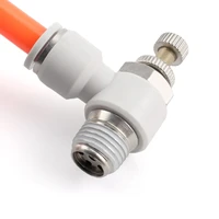 zkcm sl pneumatic fitting flow controller 4 12mm hose tube m5 18 14 38 12 male regulating throttle valve pneumatic tools