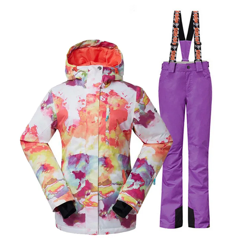 Модный женский зимний костюм комплекты 10 к водонепроницаемая ветрозащитная