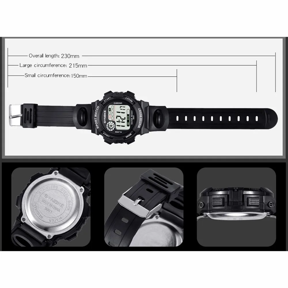 

Multi-function Waterproof Watch Led Digital Double Action Watch Sports Reloj #W5