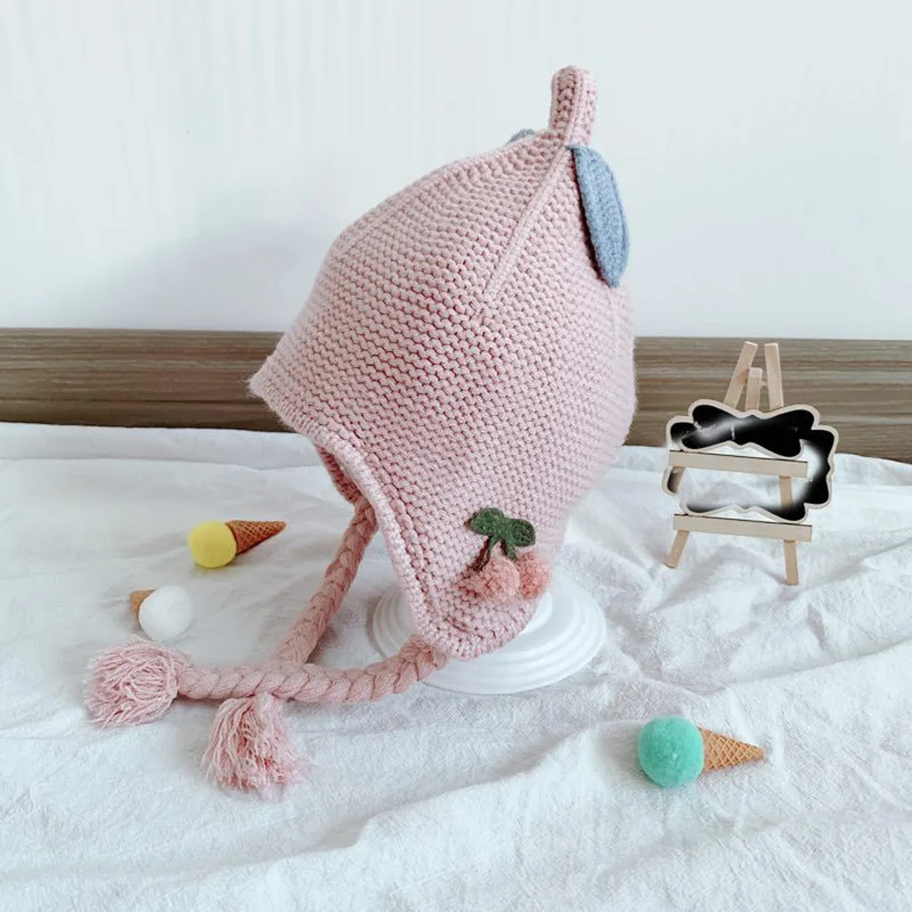 Новый 2019 детская зимняя шапка из натурального меха с помпоном для детей узор в