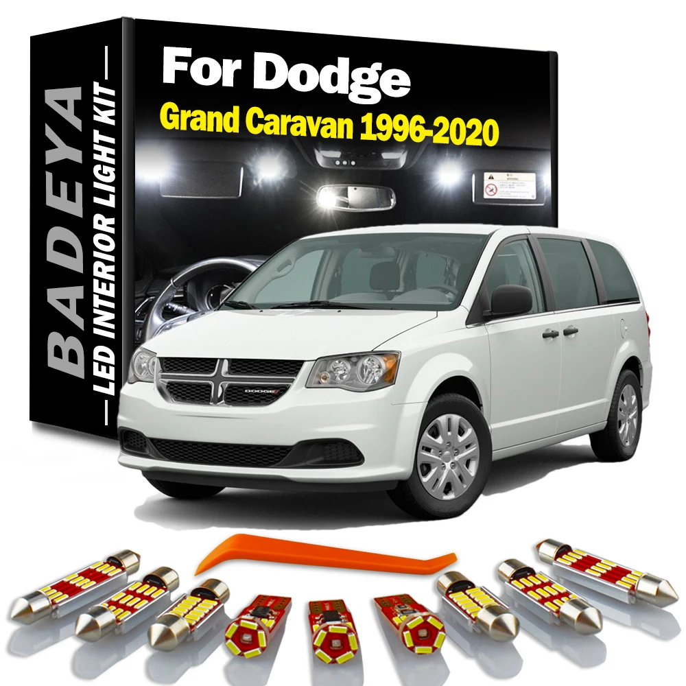 

BADEYA Canbus Car LED Interior Map Dome Light Kit For Dodge Grand Caravan 1996-2015 2016 2017 2018 2019 2020 LED Bulbs No Error