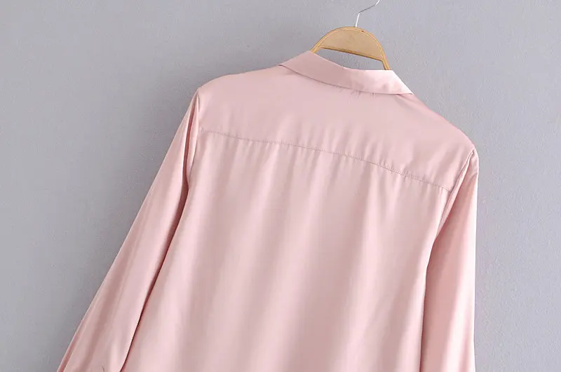 Увядший английский стиль офис леди простой многоцветный сатин blusas mujer de moda кимоно рубашка женские топы футболки размера плюс