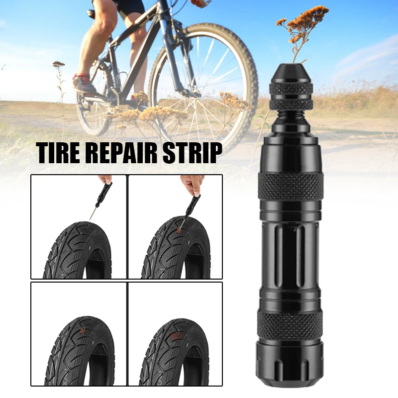 

Новый комплект для ремонта бескамерных велосипедных шин из алюминиевого сплава, легко переносить ремонт, прокол шин с 5 полосками, 3 инструмента, инструменты для ремонта шин