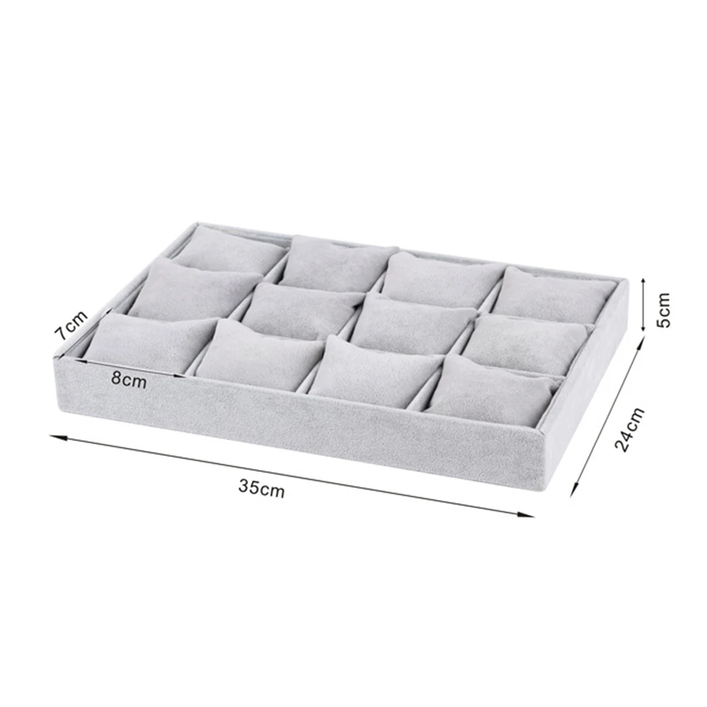 

Stylish 12 Grid Dustproof Jewelry Box Protective Display Holder Organizer Decorations Storage Bedroom Earrings Desktop Ring