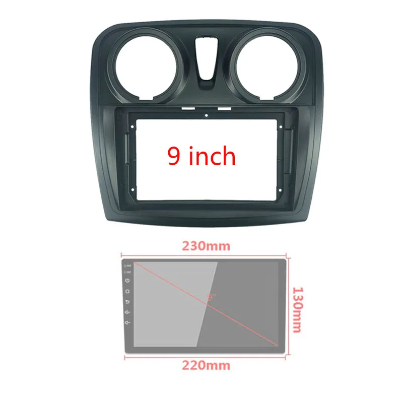 9-дюймовый автомобильный радиоприемник 2 Din DVD панель приборной панели рамка