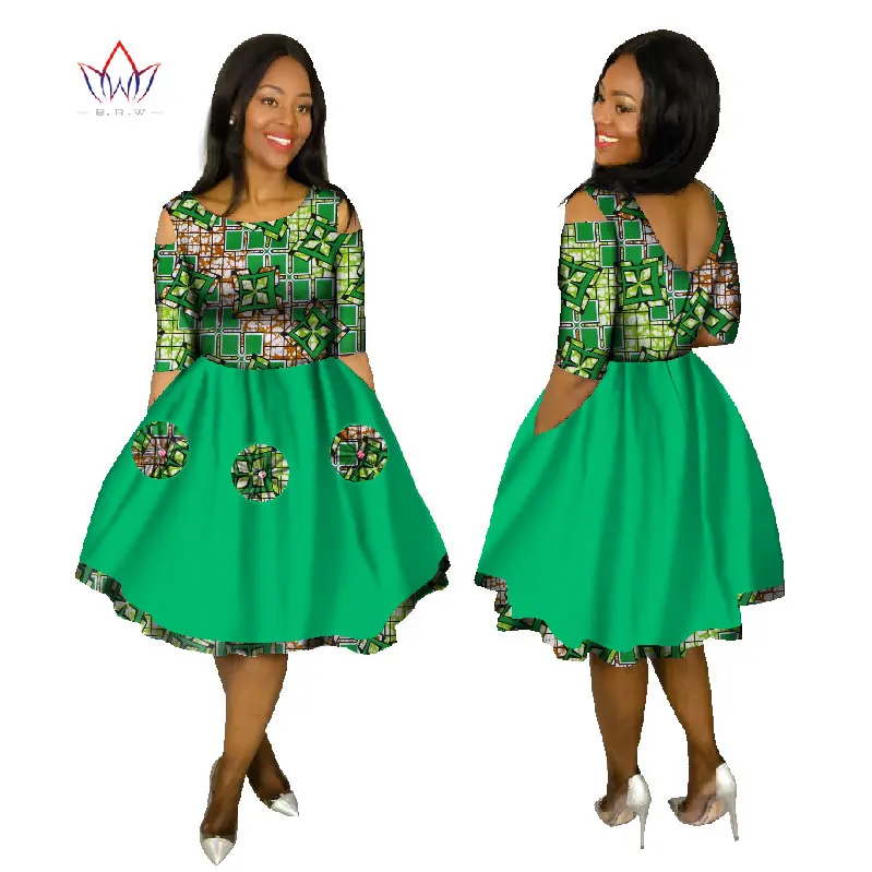 Летние платья плюс Размеры Для женщин модное платье 6XL Vestidos De Festa Longo одежда с круглым вырезом африка печати одежда brw WY1503