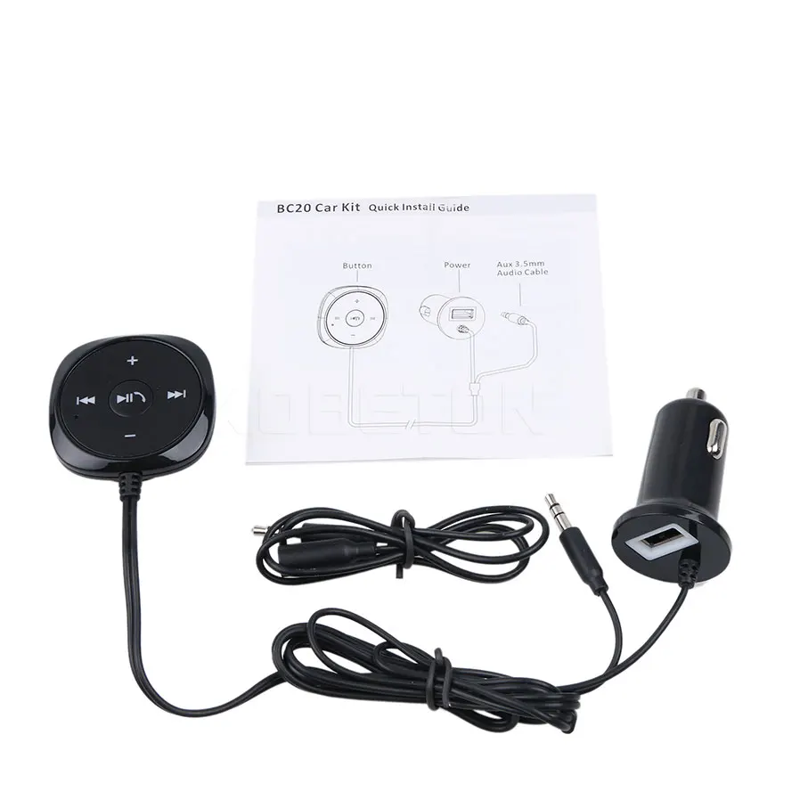 Автомобильный комплект громкой связи kebidu Bluetooth магнитное основание MP3 A2DP 3 5 мм AUX