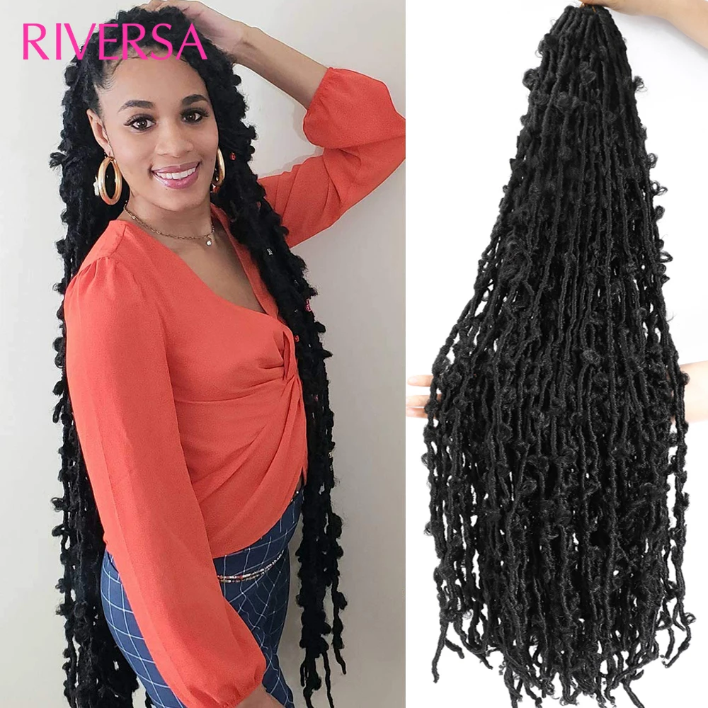 

36 Inch Butterfly Locs Crochet Hair Soft Pre-twiested Distressed Locs Faux Crochet Braids Dreadlocks Crochet Braiding Afro Curly