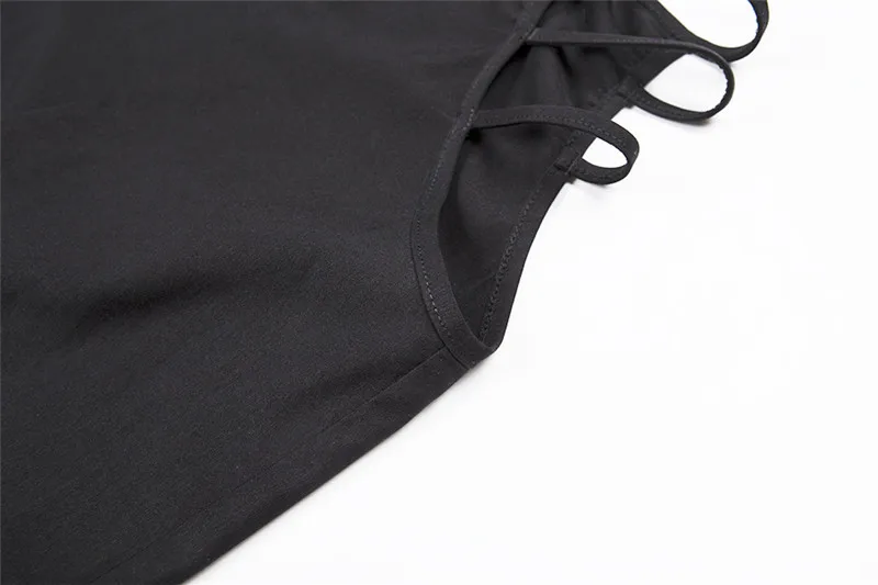 

Black Solid Color Wide Leg Pants Women Streetwear High Waist Cut Out Holes Sweatpants Capris Trousers Flare Pant Bottoms