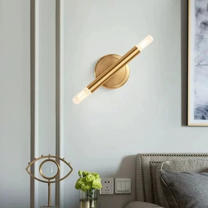 Позолоченный Американский светодиодный подвесной светильник G4 круглая