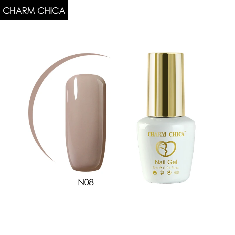 CHARM CHICA Uv лак для ногтей 6 мл серый телесный синий цвет Гибридный гель удаляющийся