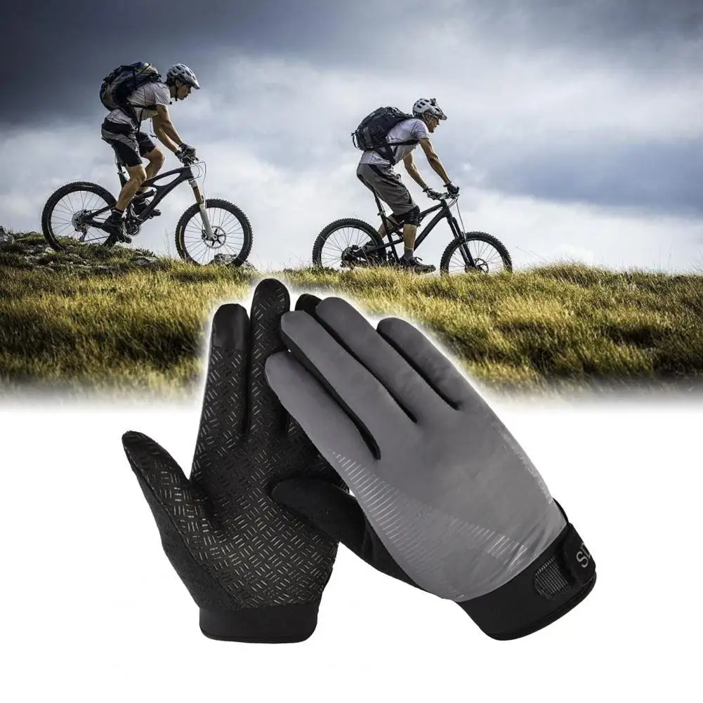 

1 Pair Ice Silk Gloves Full Finger Breathable Unisex Outdoor Sports Touch Screen Climbing Fitness Bicycling Gloves for Weight Li