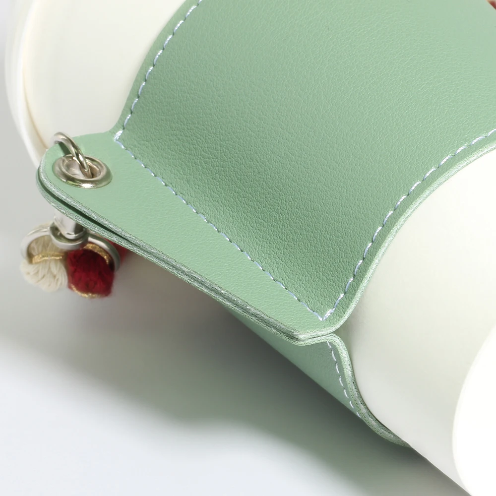 Leather Cup Sleeves for Cold and Hot Drinks Reusable Tumbler Sleeve Cover with Strap Portable Beverage Carrier Holder | Дом и сад