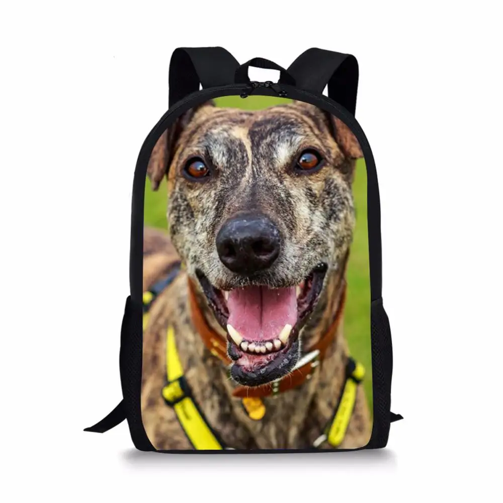 3D собака породы борзая принт животных школьные рюкзаки для девочек мальчиков