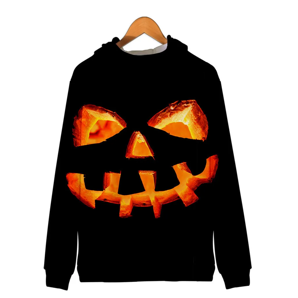 Бейсбольная форма с капюшоном куртки 2019 Тыква Хеллоуин базовые пальто свитер