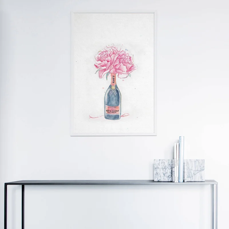 Скандинавские картины на холсте Акварельные Цветы Настенная картина простая HD