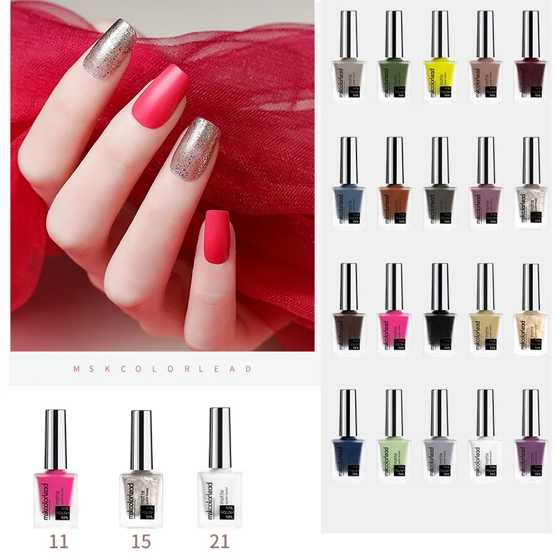 

Msk Color Lead 15ml Colorful Nail Polish Without UV Lamp Nail Art Manicure Semi-permanent Varnish Regular Quick Dry Nail Paint
