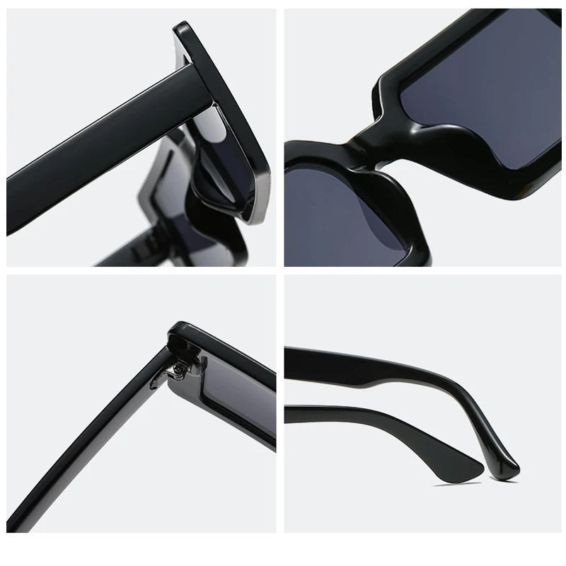 

2021 New trend square design sun catwalk glasses transparent color personality street shooting sunglasses ditaeds Female Male