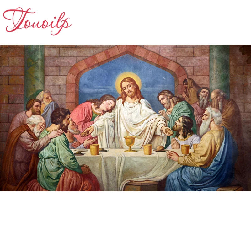 Алмазная 5D картина TOUOILP Последняя ужина полное квадратное/Круглое сверло 3D