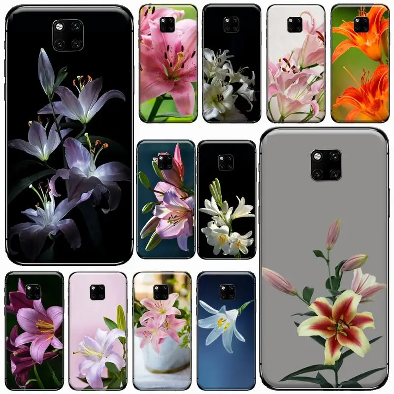 

Lily flower beautifuy color Phone Case For Huawei Mate 9 10 20 Pro lite 20x nova 3e P10 plus P20 Pro Honor10 lite