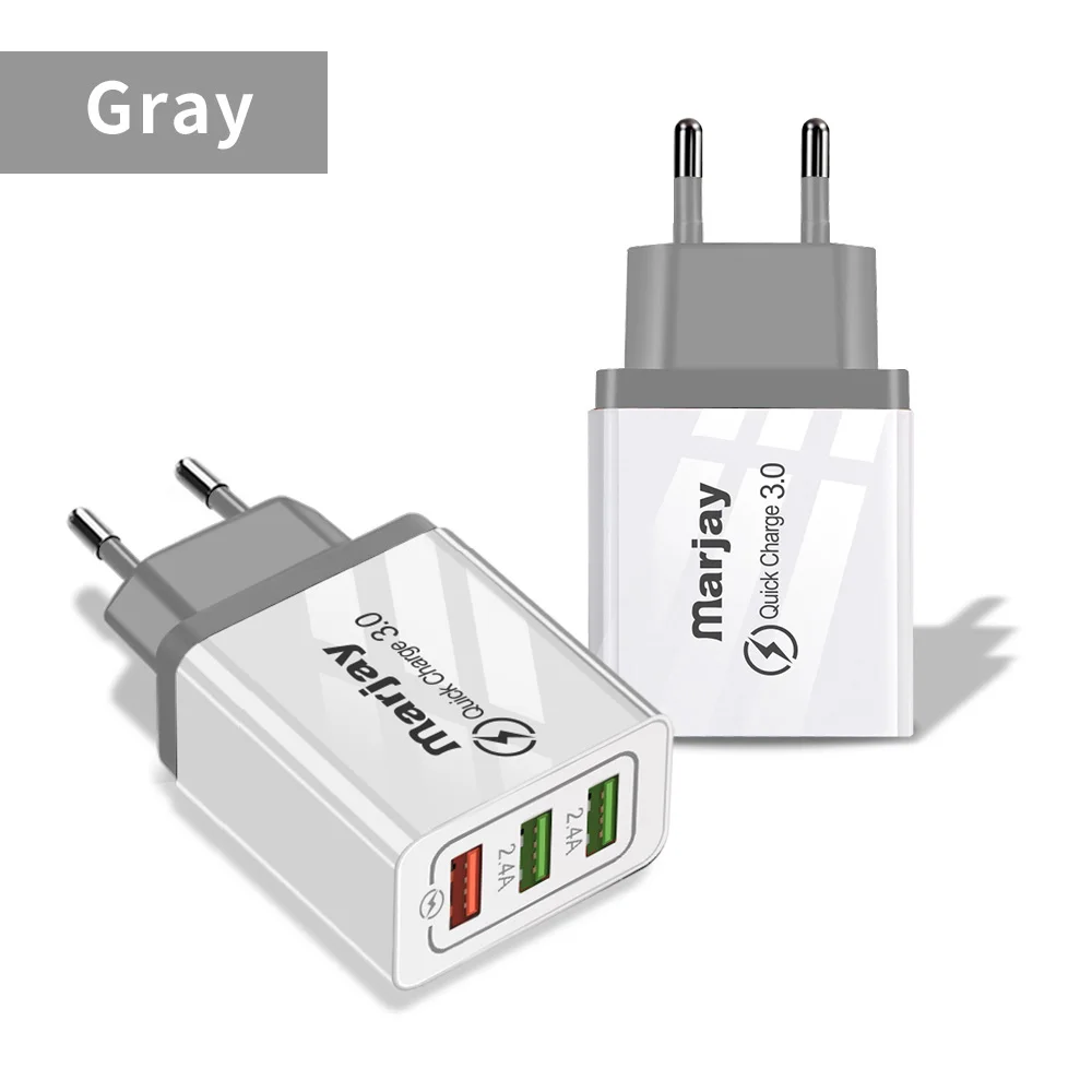 Marjay Quick Charge 3,0 USB зарядное устройство 30 Вт QC3.0 QC турбо Быстрая зарядка мульти разъем зарядное устройство для мобильного телефона для iPhone samsung Xiaomi