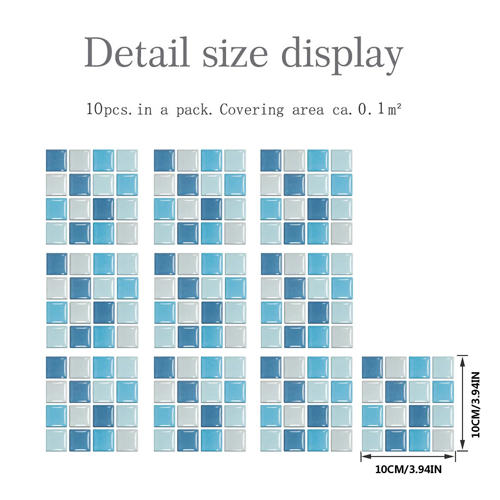 10 шт. 3d Мозаика самоклеящаяся плитка Backsplash настенная наклейка виниловая ванная