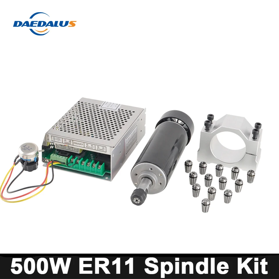 Фрезерный шпиндель с ЧПУ 500 Вт воздушным охлаждением + блок питания 220 В/110VMach3