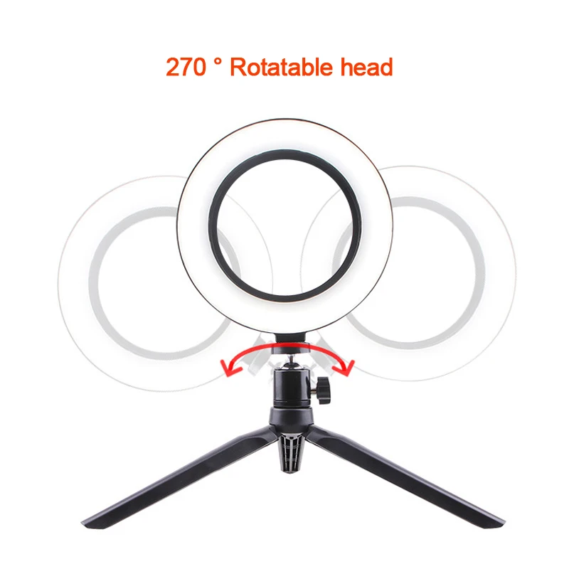 лампа кольцевая Светодиодный светильник видео регулируемой яркостью кольцевой