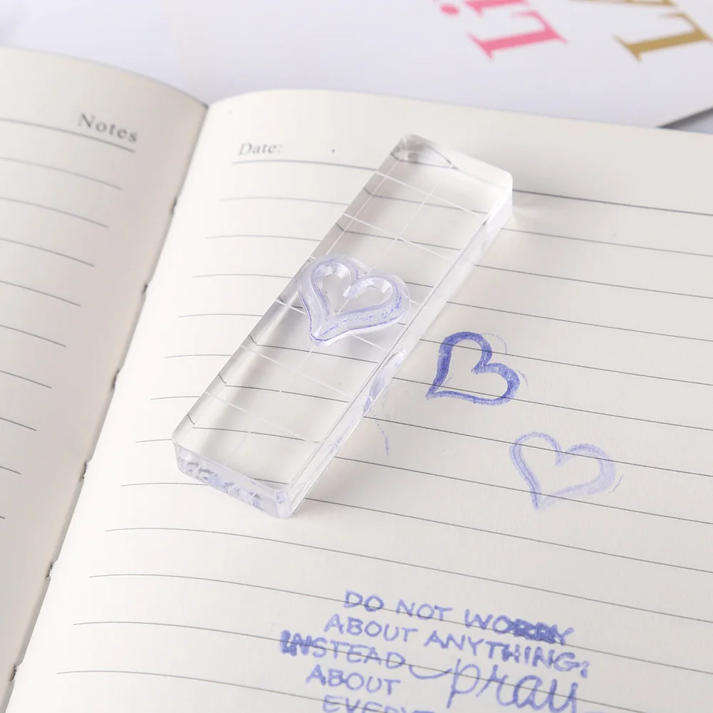 Transparency Acrylic Block with Grid Line DIY Seal Stamp Position Clear Stamping Tool for Scrapbooking Album Embossing Decor | Дом и сад