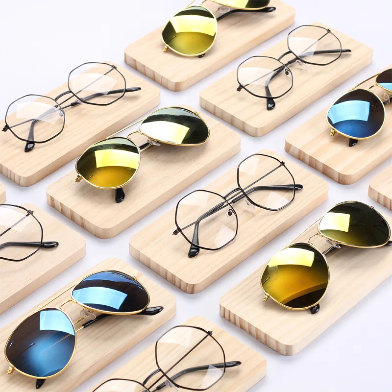 

Sun Glasses Eyeglasses Wood Display Stands Tray Glasses Display Show Stand Holder Tray Natural Material