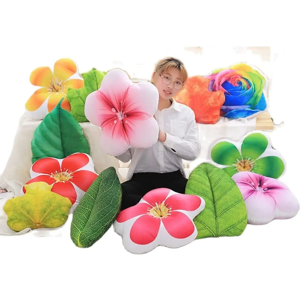 Творческое моделирование 3D цветок и листьев дерева плюшевая игрушка для дивана
