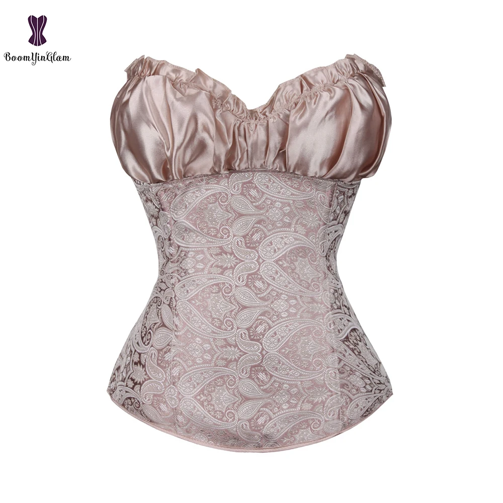 Атласные стропы с оборками и боковой застежкой молнией Корсеты цветочным