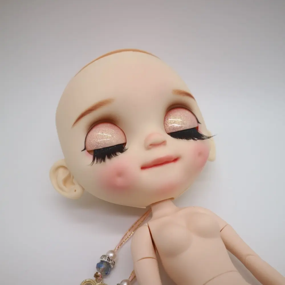 Голая голова кукла с индивидуальным лицом шарнир тела Blyth кукла(20190710-1